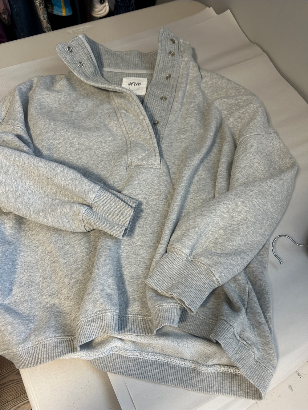 Aerie Getaway Quarter Snap Sweatshirt - Picture 10 of 11